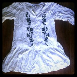 Beautiful boho withe with black dress